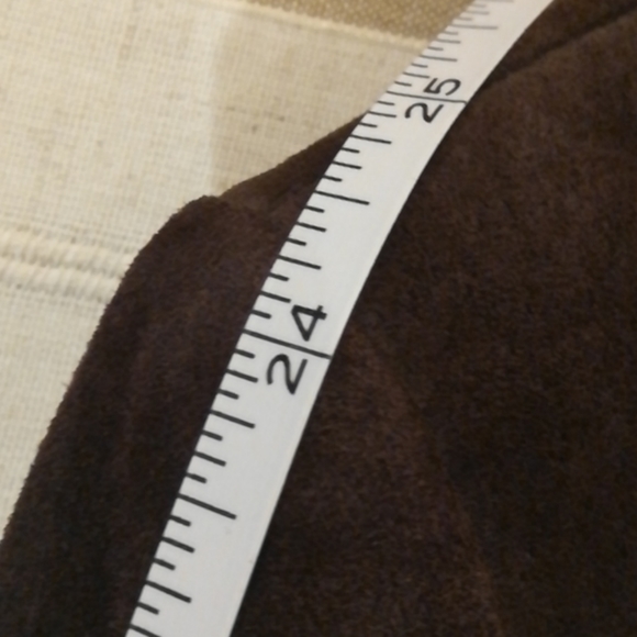 Chocolate Brown Suede Fitted Jacket - Never Worn - Picture 12 of 16